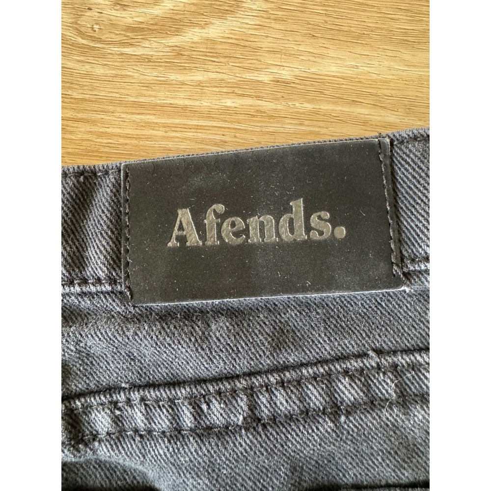 Afends Black Denim High Waisted Rolled Hem Shorts Womens Size 6 US AU 10 - Picture 5 of 8